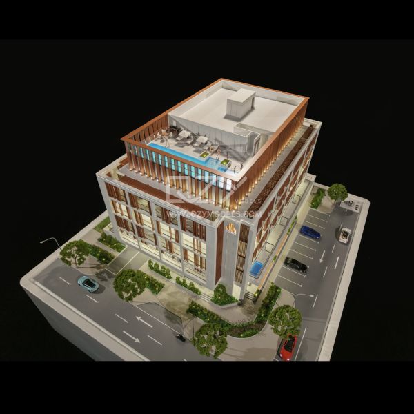 1:30 Scale Realistic Luxury Apartment Model with iPad Controlled Lighting for Dubai Real Estate
