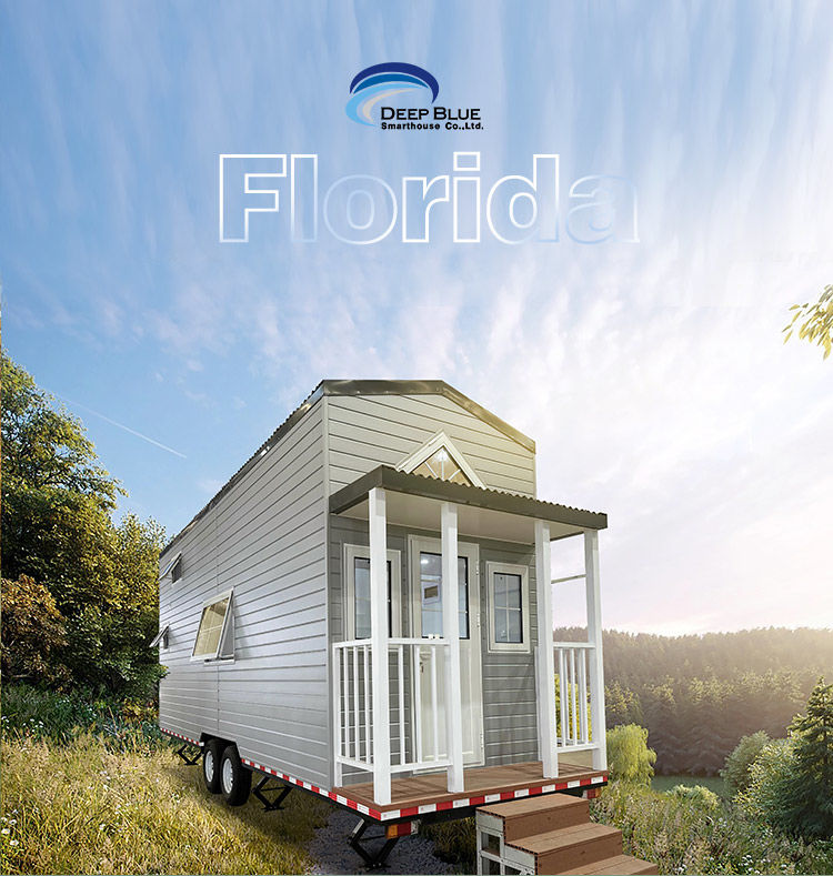 Готовый железный каркас Prefab крошечный дом с трейлером на домах колес маленьких для продажи