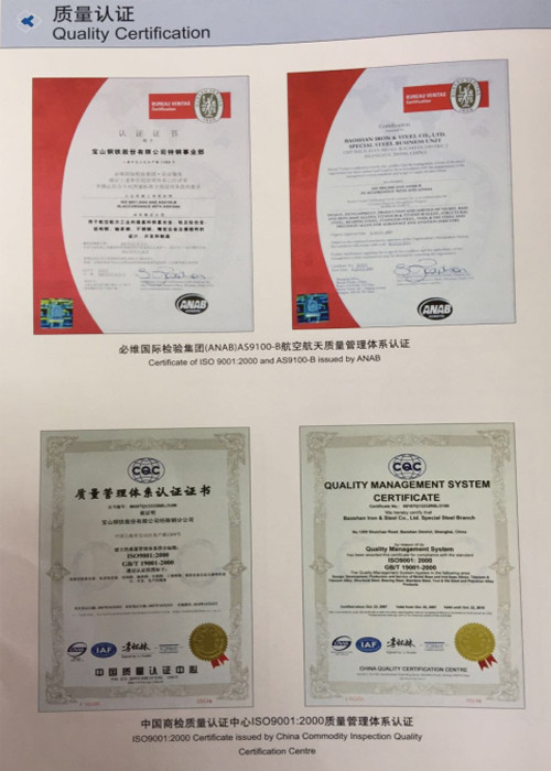 Guangzhou Changfeng Steel Co., LTD Сертификации