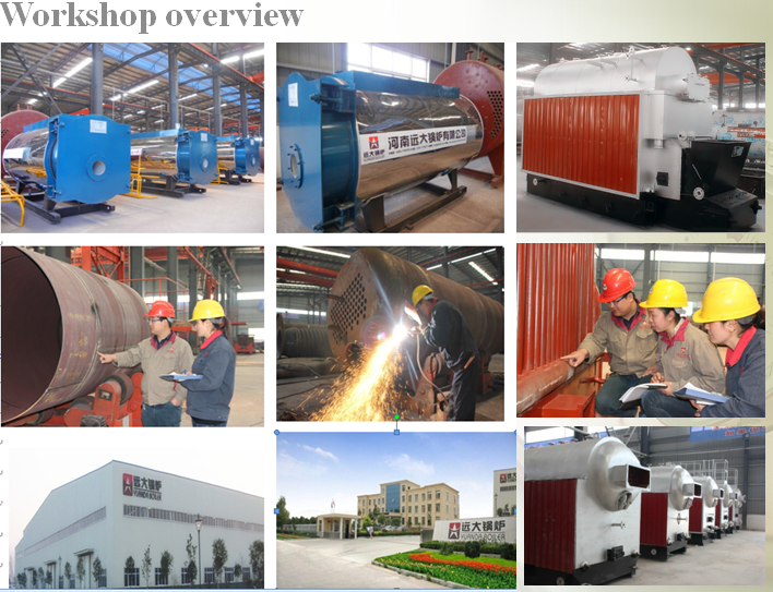 Horizontal Fire Tube Boiler 6 Ton Water Fire 6000 kg Red Color TUV Certification