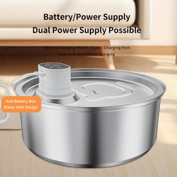 8L Pet Water Dispenser Stainless Steel Cat Water Fountain With Automatic Circulation And Electronic Smart Pet Feeder