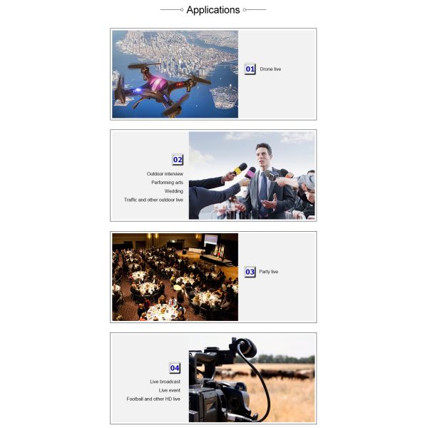 4G WIFI H.264 H.265 Video Encoder For Outdoor Live Streaming Via WIFI And Ethernet