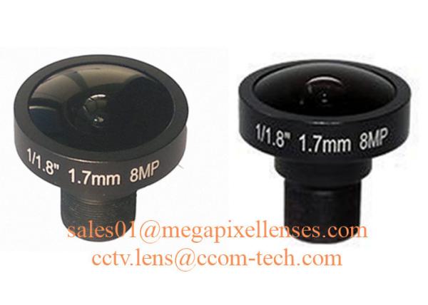 1/1.8 1.7mm 8Megapixel M12x0.5 mount 185degree Fisheye Lens for IMX178/IMX172/OV23850