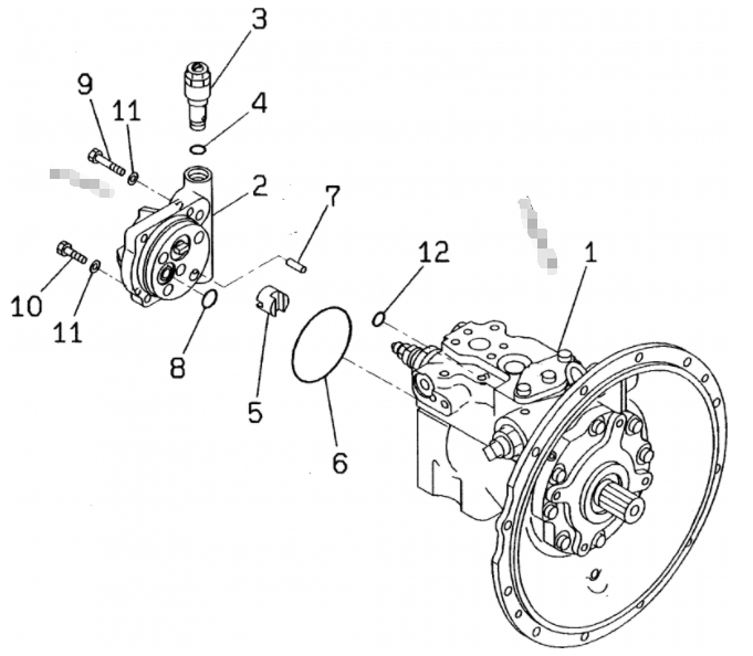 Assy HPV75 PC60-6/7 гидронасоса 708-1W-00042