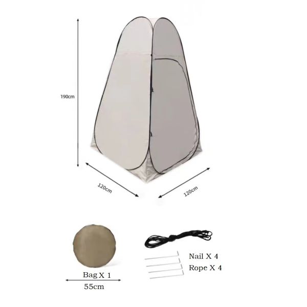 Easy Set Up Round Shape Quick Open Camping Shower Tent Awning for Abarth Car Fitment