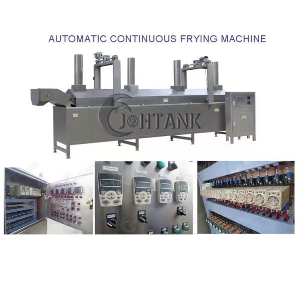 Conveyor Commercial Continuous Fryer For Potato Chips Chicken Nuggets 1200kg/h