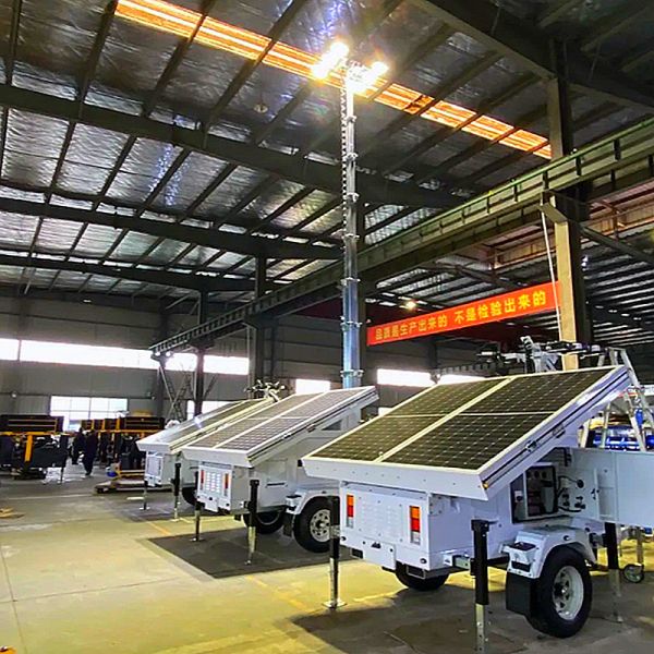 Emergency Light Tower Nighttime Repairs Solar Mobile Tower Light Portable Industrial Light Tower