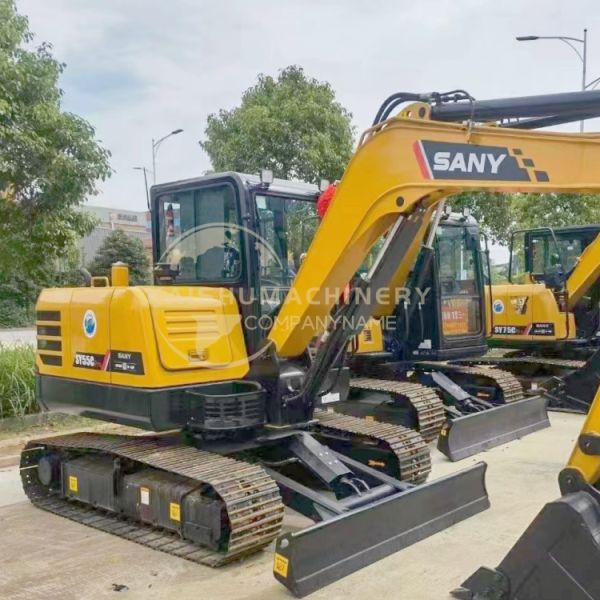 Sany SY 55 Excavator with 0.23 m3 Bucket Capacity 5000 KG Machine Weight in Shanghai