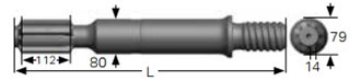 Tamrock HL1000 GT60 Twiz60 670mm Shank Adapters For Tunneling Applications