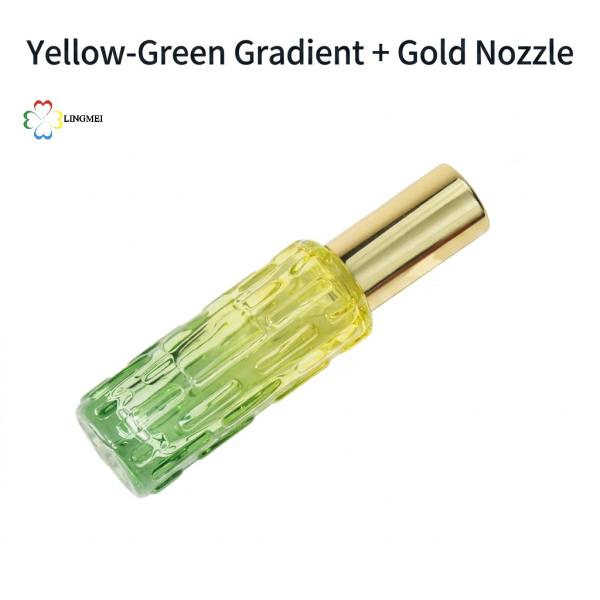 Luxury 10ml Gourd-Textured Glass Perfume bottle with auminum mist spray – Premium Portable Travel Spray Bottle
