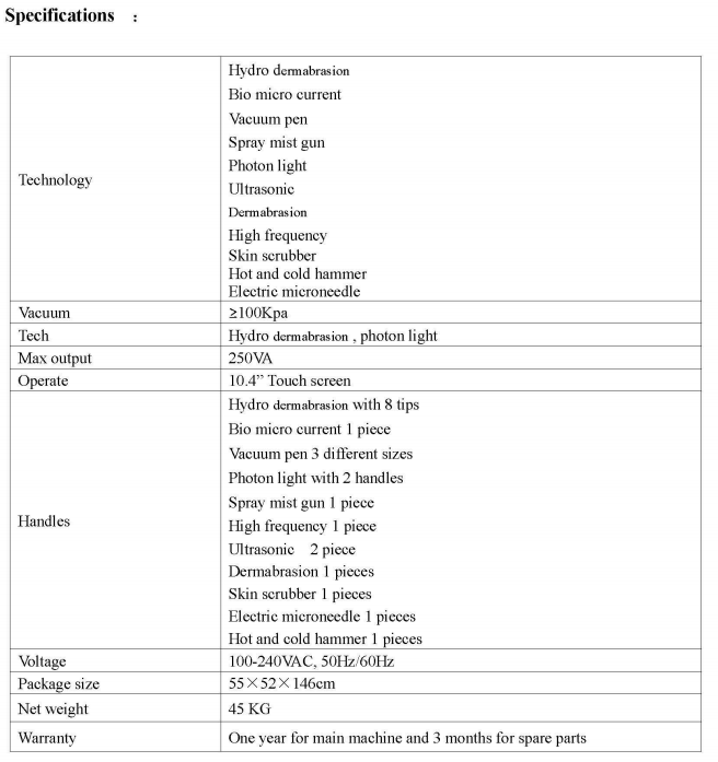 Water Dermabrasion Facial Micro Hydra Peeling H2O2 Hydrofacials 13 In 1Skin Treatment Beauty Machine
