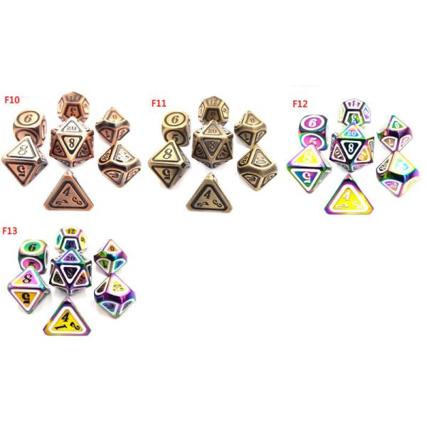 DND RPG Trajes de dados de metal sólido Tecnología de natación eléctrica Tierra errante