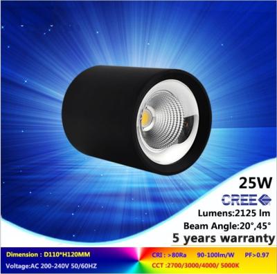 High quality 25W LED downlight AC230V 3000K CREE COB lighting fixture with CE RoHs