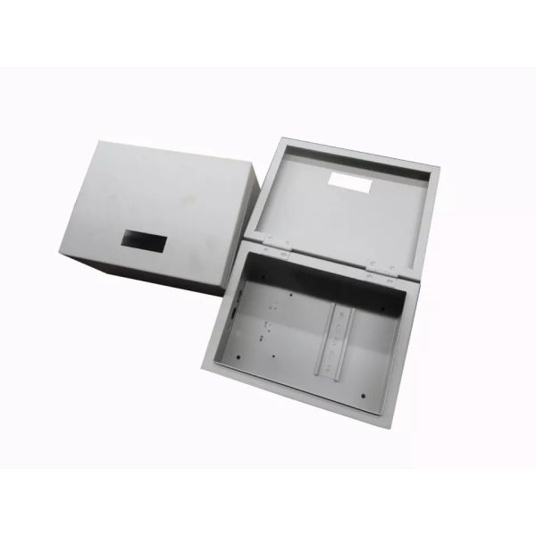 Custom 0.5mm Thickness Stainless Steel Sheet Metal Cover With White Powder Coated