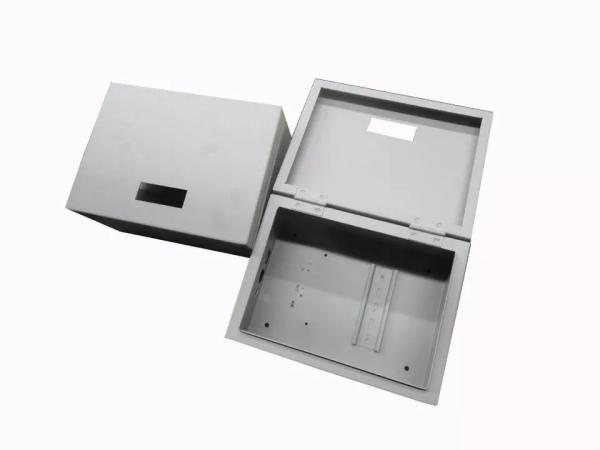 Custom 0.5mm Thickness Stainless Steel Sheet Metal Cover With White Powder Coated