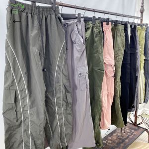 Drawstring Design Women Used Cargo Pants Fashion Overalls Mixed Sizes Multi Pocket