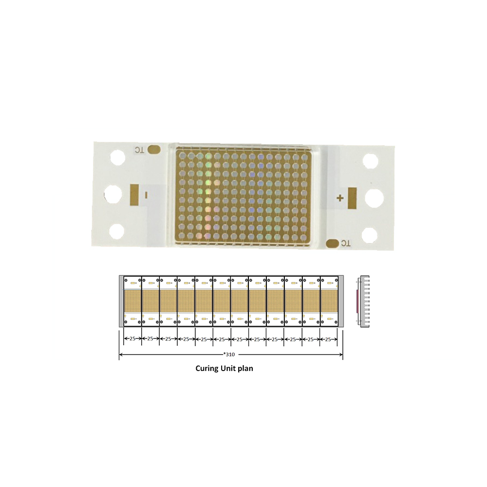 Массив приведенный жизненного периода длинной жизни 360W 365nm 395nm 385nm ультрафиолетовый для УЛЬТРАФИОЛЕТОВОГО СИД леча систему машины