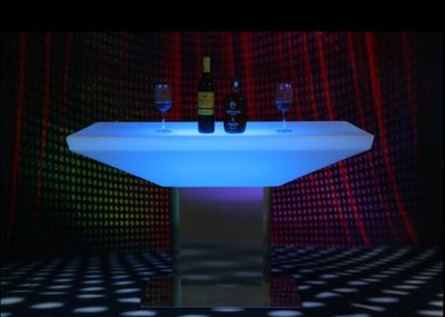 Glowing Illuminated Bar Tables 15 Colors Metal Stand 12 Months Warranty