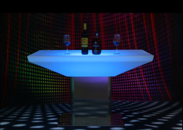 Glowing Illuminated Bar Tables 15 Colors Metal Stand 12 Months Warranty