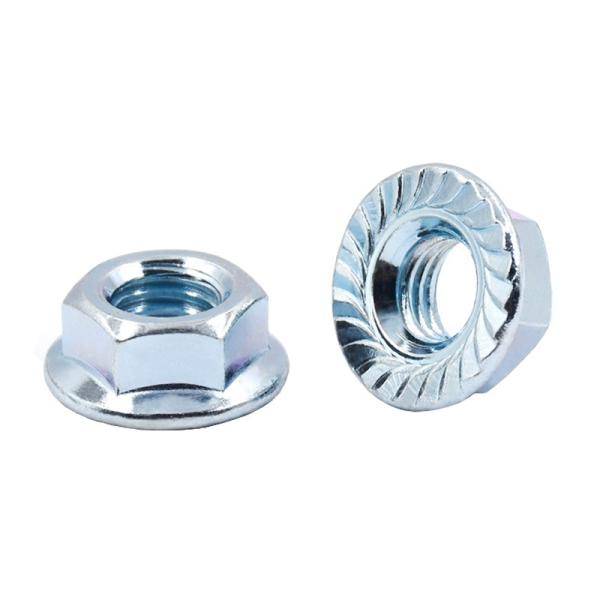 304 Stainless Steel Hexagon Spline Flange Nut DIN6923 Nylon Lock Building Essential