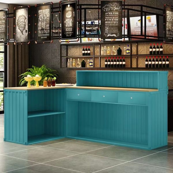 Iron Type Arc Modeling Modern Bar Counter Custom Made