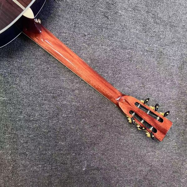 AAAAA solid spruce top OM body SOLID ROSEWOOD back side acoustic guitar bone nut