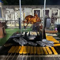 Grill à bois naturel oxydé résistant à la rouille