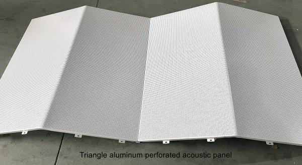Incombustible Triangle Ceiing Tile Metal Microperforated Acoustic Panel Soundproof Board
