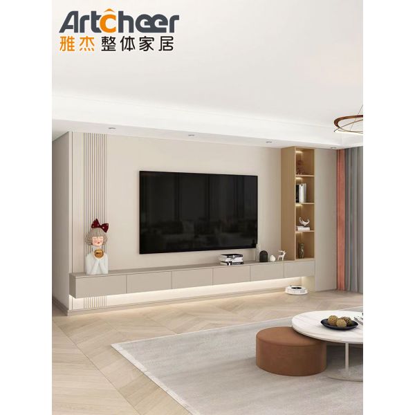 Modern Adjustable Height Extendable Wall Mounted TV Cabinet with Eco Friendly Material