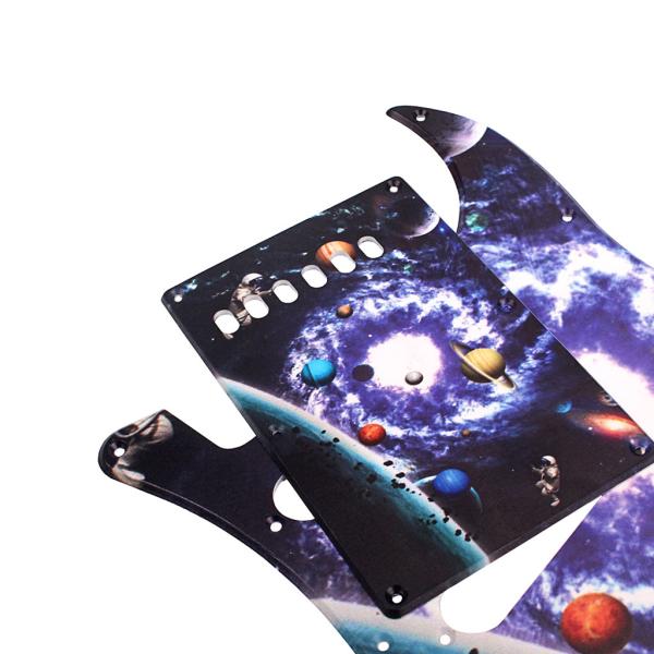 Planet Pattern 11 Holes 3 Ply Scratch Plate Pickguard Back Plate Screws For ST Style Electric Guitars