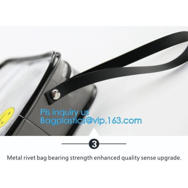 recyclable travel PVC cosmetic bag travel set bag, PVC Zip Lock Plastic Cosmetic Travel Packaging Bag, PVC Zipper Travel