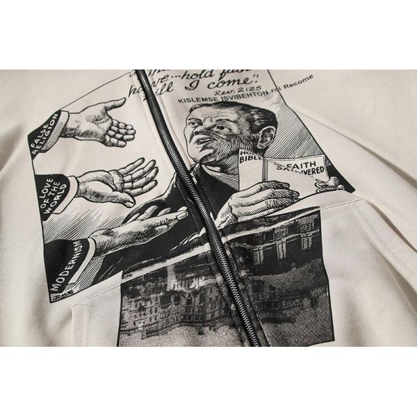 Regular Sleeve Plus Size Oversized Hoodie Cotton And Spandex Blended Logo Printed