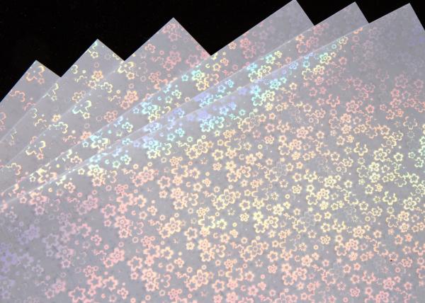Hot Sell A4 Size Self-adhesive Transparent Holographic Cold Lamination Film with Liner Holographic Stickers Smooth and Glossy