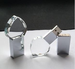 Promotional USB Stick Gift 8GB 16GB 10 ~ 30MB / S Durable Crystal With LED