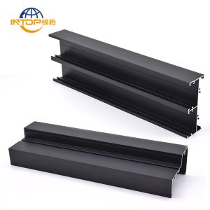 Black Anodized Matte Window Aluminium Profile Different Shape Available