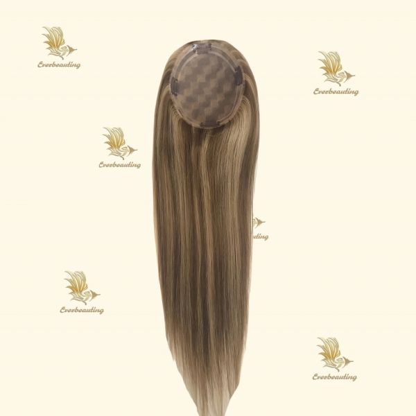 5*6.5 Inch Remy Hair Topper Toupee for Women Highlight Color Topper-240523
