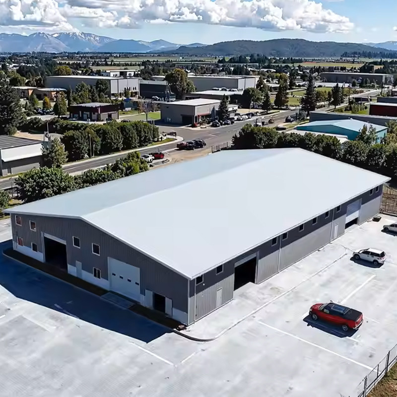 Modern Style Prefab Metal Workshop Factory Building Design Corrosion Proof