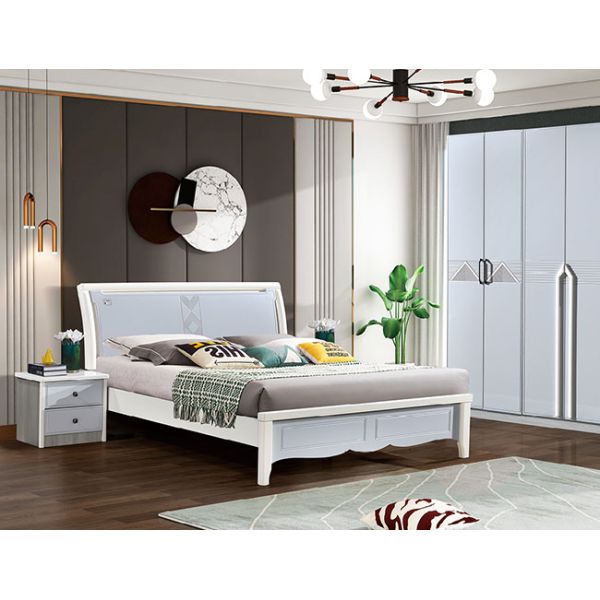 Solid Wood MDF 5pcs Nordic Bedroom Furniture Set Cabrini