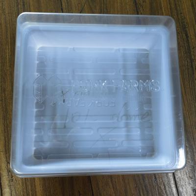 Customized reusable plastic PET white square plastic greenhouse hydroponic plant seed planting box