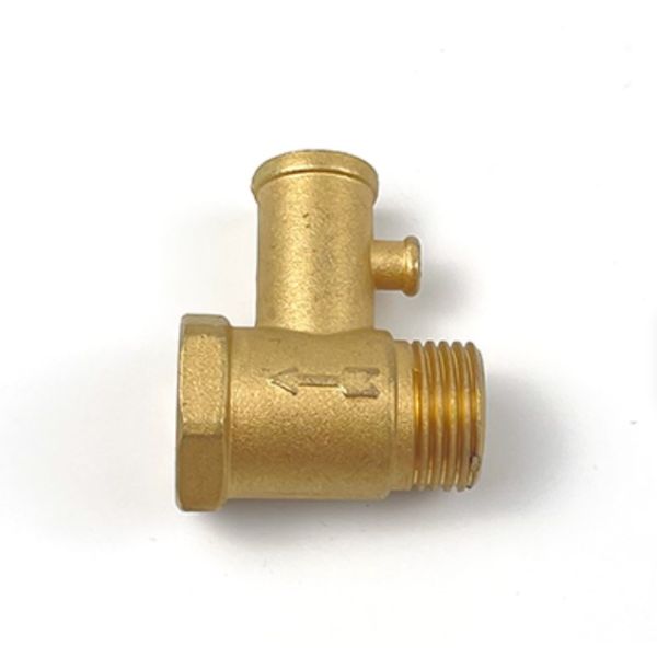 Brass Water Heater Safety Relief Valve Body Thread Backflow Preventer Valve Body for Electric Water Heater Pressure Protection