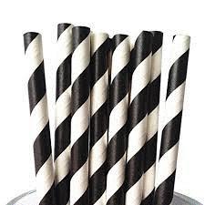 6x197mm 8x197mm FDA Certificates eco-friendly and biodegradable striped paper straws