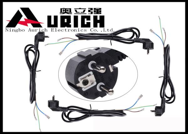 European Schuko Plug German Power Cord VDE Approval For Home Appliance