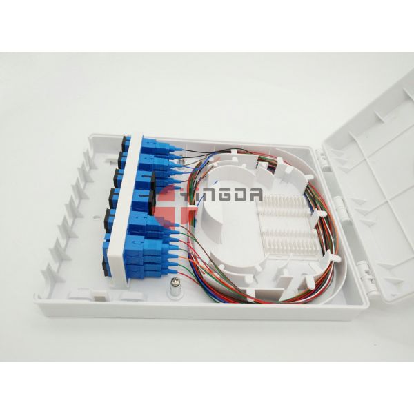 Коробка соединения распределения волокон держателя 24 стены оптически АБС терминальной коробки ОТБ белого пластиковая крытая