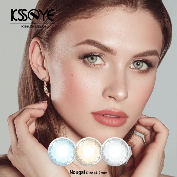 Eco Soft Honey Light Brown Colored Contacts Lenses ISO13485 14.2mm