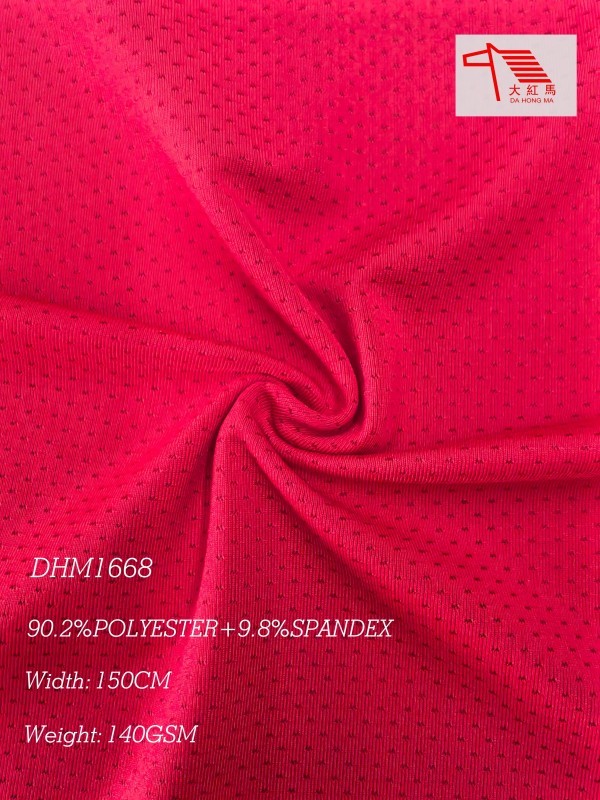 140GSM Polyester Spandex Fabric Lightweight Butterfly Mesh 4 Way Stretch for Sportswear