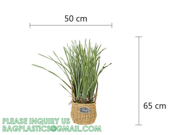 Artificial Plants 6 Pack Onion Tall Grass Greenery, Faux Fake Grass Shrubs Plant Flowers Wheat Grass for House Home
