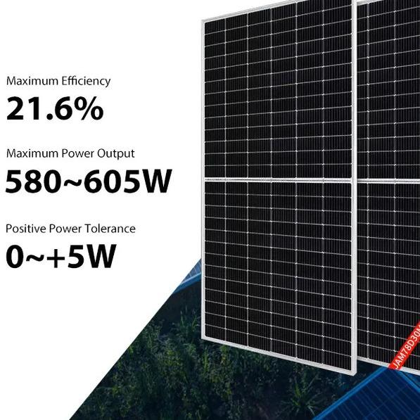módulo solar preto completo solar dos painéis 590W 595W 600W 605W de 580W 585W Ja mono com CE
