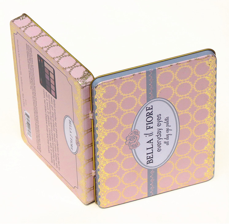 Lovely Rectangular Tin Box containers Makeup Eye Shadow Palette