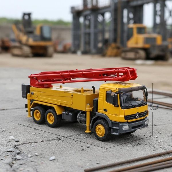 Manual Transmission Concrete Pump Trucks Offering Max Theoretical Output 180m3h and Size 50 × 90 × 32mm Suitable for Demanding Construction Sites
