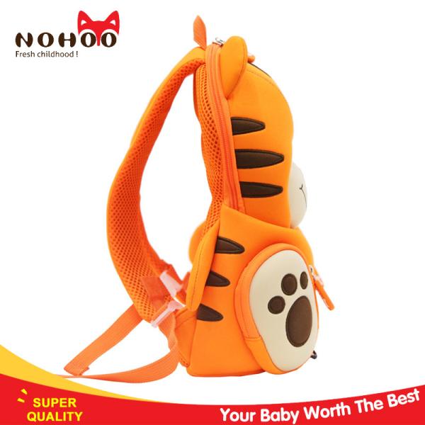 NOHOO neoprene tiger baby bag kids toddler backpack for camping  28*9*19cm